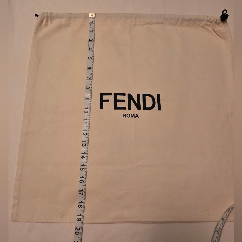 Fendi Roma Large Beige Drawstring Dust Bag – Authentic Storage Bag - Picture 4 of 6